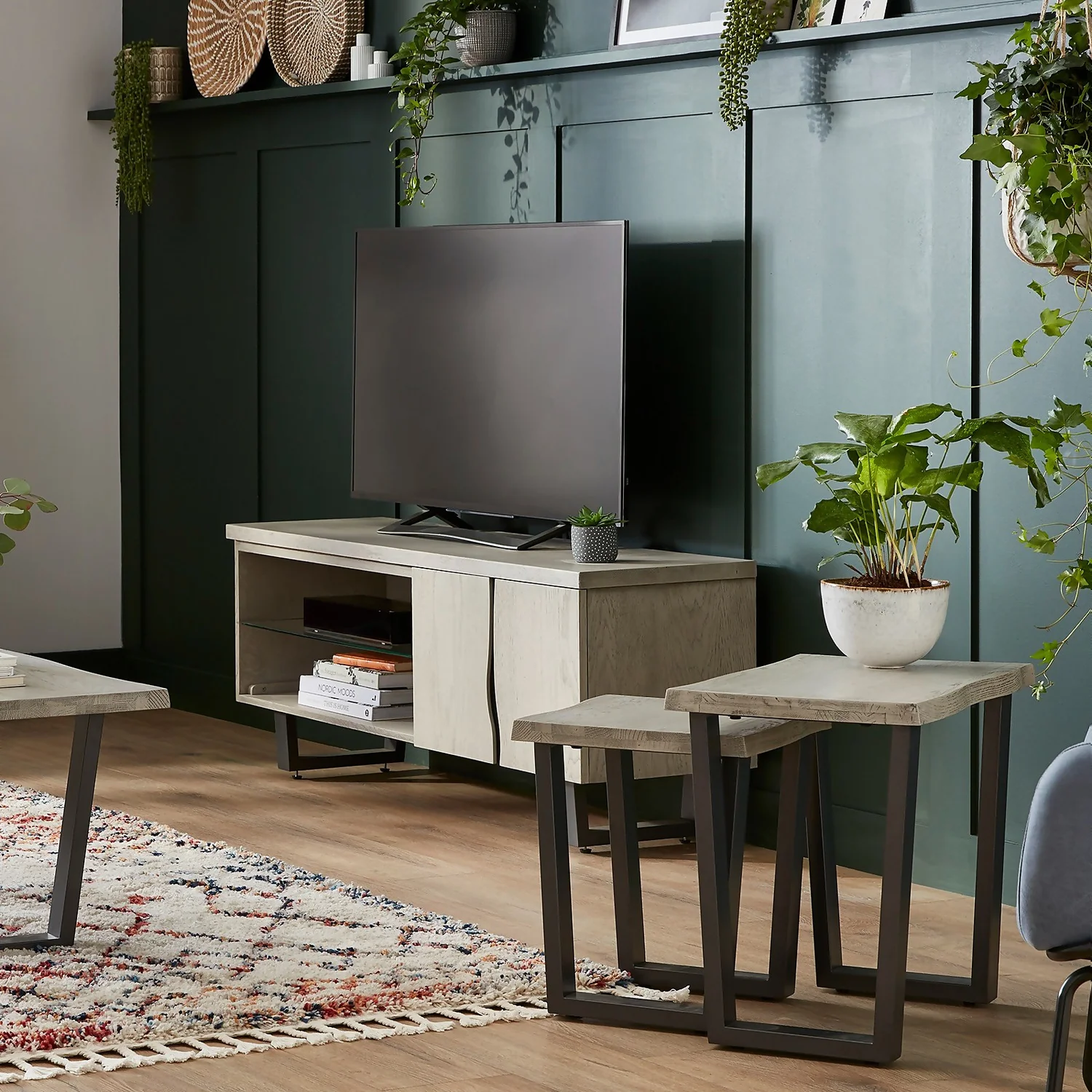 Dalston Grey Ash Nest Of Tables 2 Dalston Grey Ash Nest Of Tables - Image 2