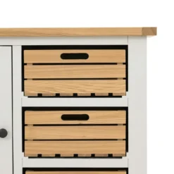 Ashstead Small Sideboard - Oak & Ivory -Cheap Deco Casa Store 12917103 1854897162869936