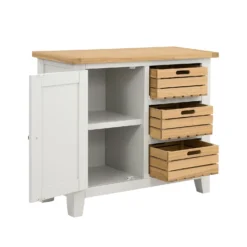 Ashstead Small Sideboard - Oak & Ivory -Cheap Deco Casa Store 12917103 6594897162675257