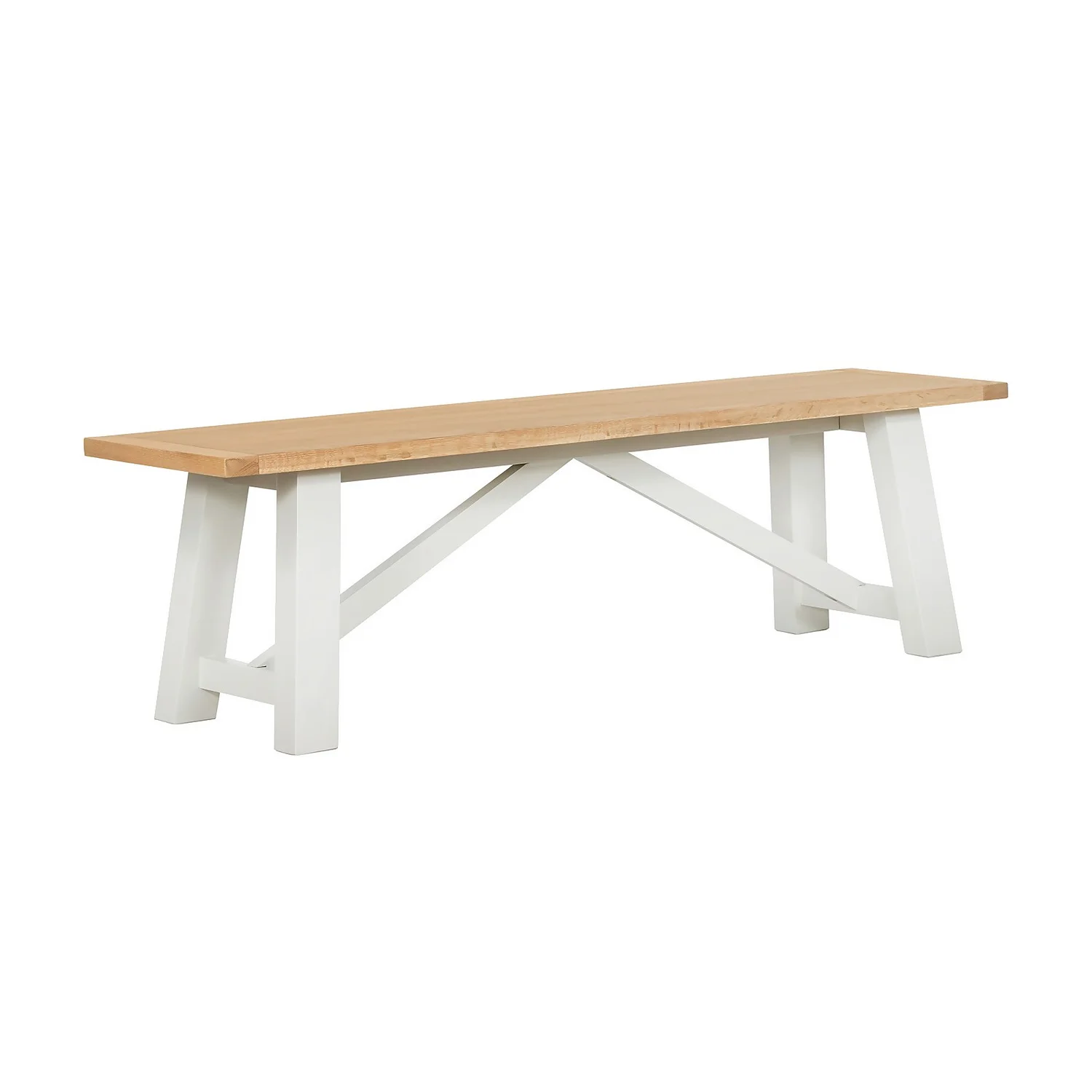 Ashstead Bench - Oak & Ivory 1 Ashstead Bench - Oak & Ivory