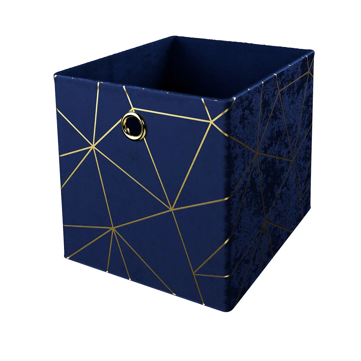 Clever Cube Velvet Geometric Insert - Navy & Gold 1 Clever Cube Velvet Geometric Insert - Navy & Gold