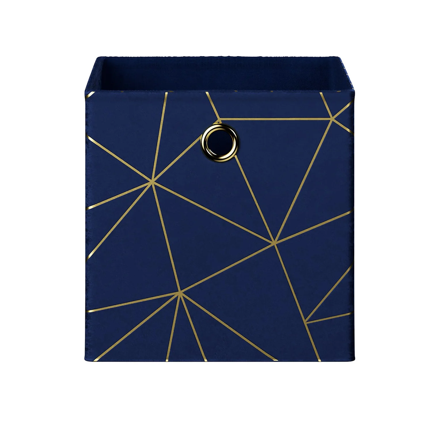 Clever Cube Velvet Geometric Insert - Navy & Gold 4 Clever Cube Velvet Geometric Insert - Navy & Gold - Image 4