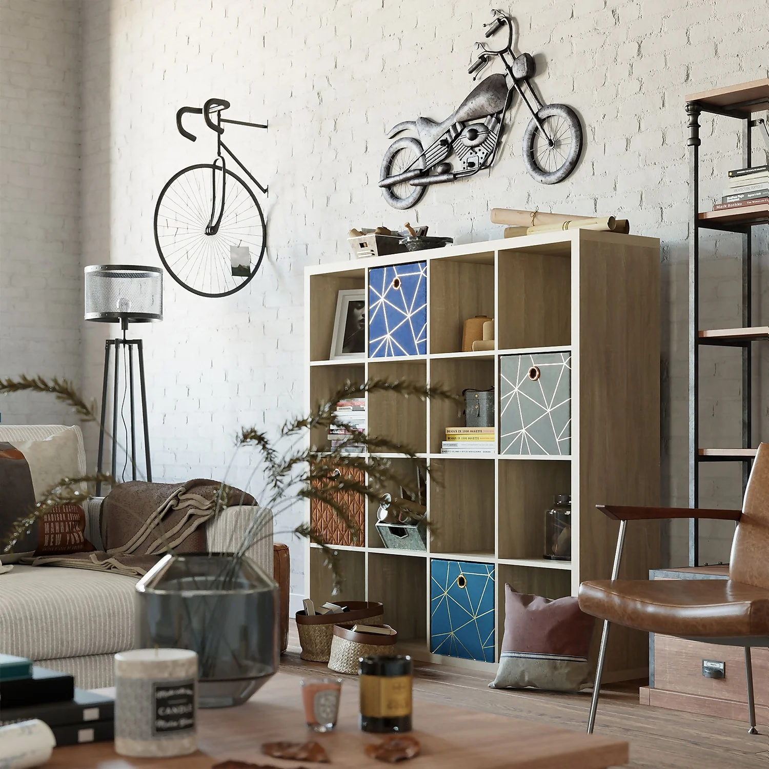 Clever Cube Velvet Geometric Insert - Navy & Gold 3 Clever Cube Velvet Geometric Insert - Navy & Gold - Image 3