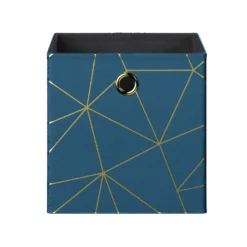 Clever Cube Velvet Geometric Insert - Smokey Blue & Gold 7 Clever Cube Velvet Geometric Insert - Smokey Blue & Gold -Cheap Deco Casa Store 12932951 2084887876808341