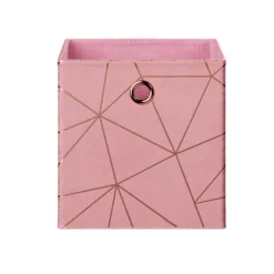 Clever Cube Velvet Geometric Insert - Pink & Rose Gold -Cheap Deco Casa Store 12932960 1744887876808350