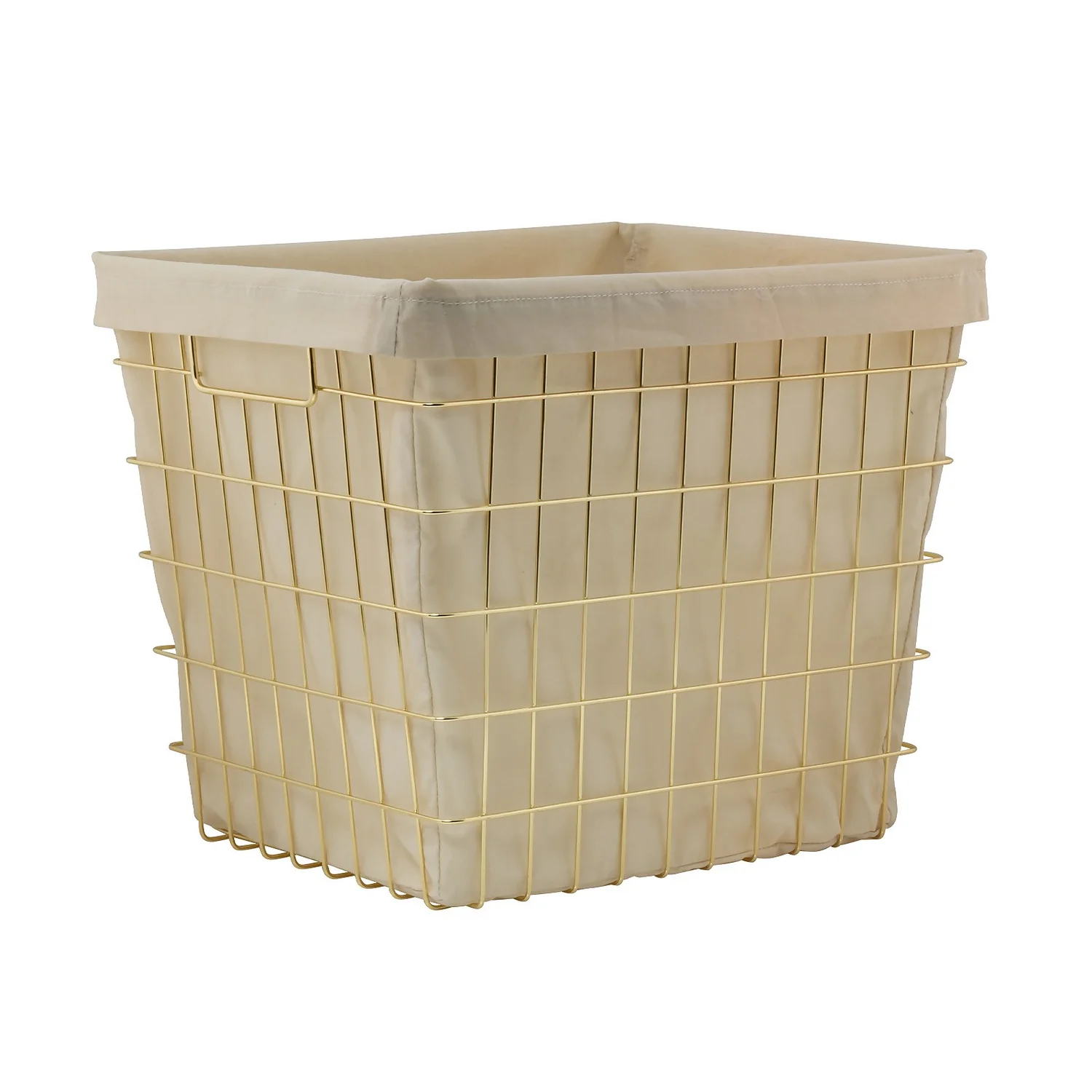 Clever Cube Wire Insert Gold Storage Basket 1 Clever Cube Wire Insert Gold Storage Basket