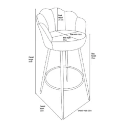 Sophia Bar Stool - Grey 13 Sophia Bar Stool - Grey -Cheap Deco Casa Store 12937426 1975009660578038