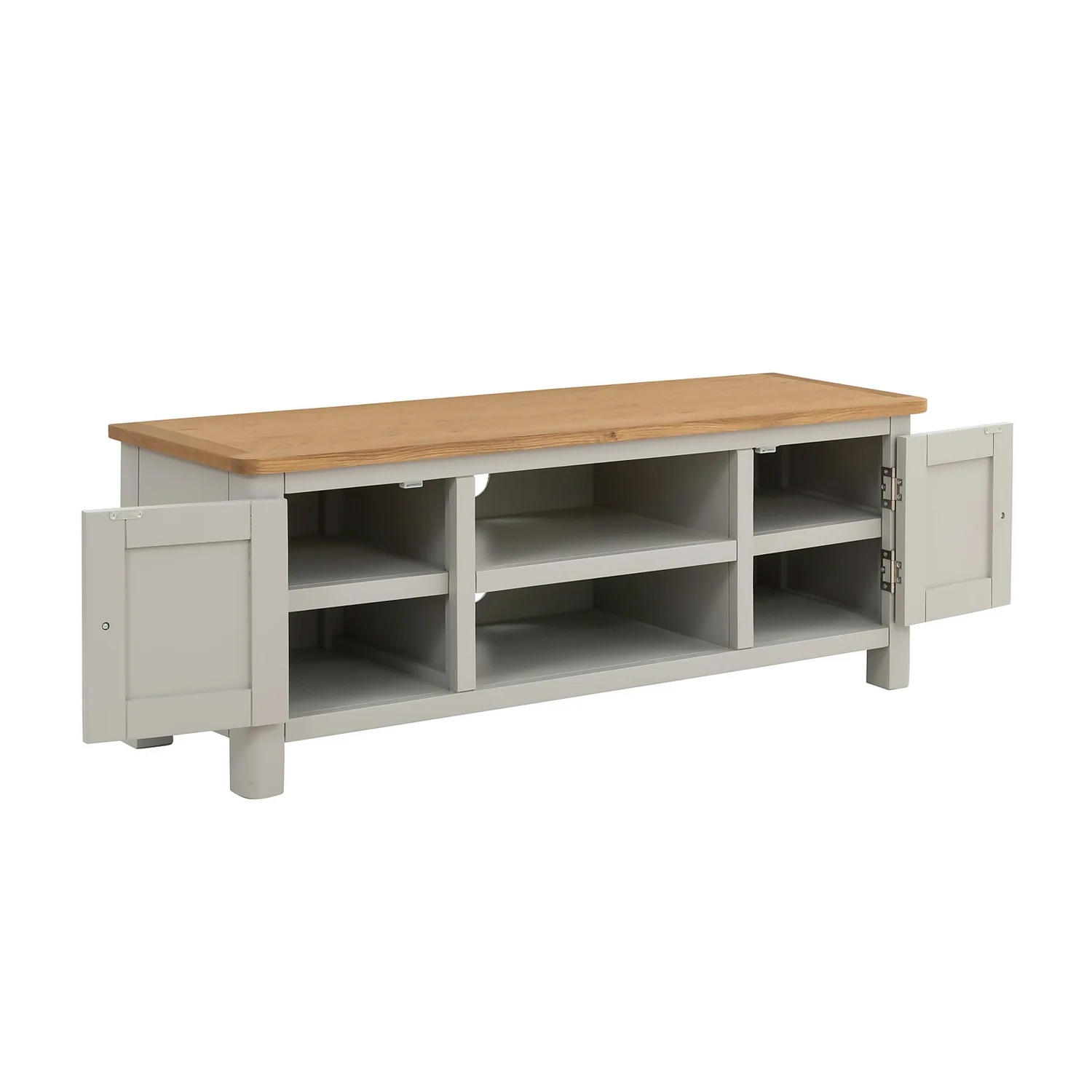 Norbury Wide TV Stand - Grey 3 Norbury Wide TV Stand - Grey - Image 3