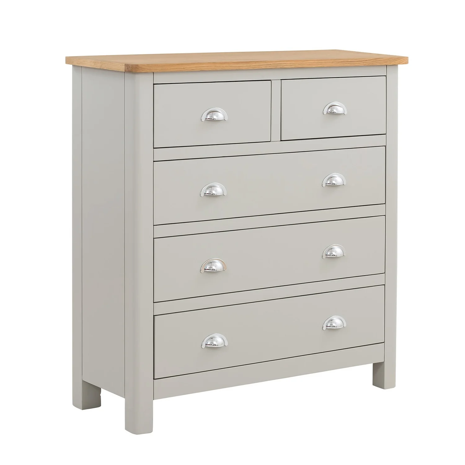 Norbury 5 Drawer Chest - Grey 1 Norbury 5 Drawer Chest - Grey