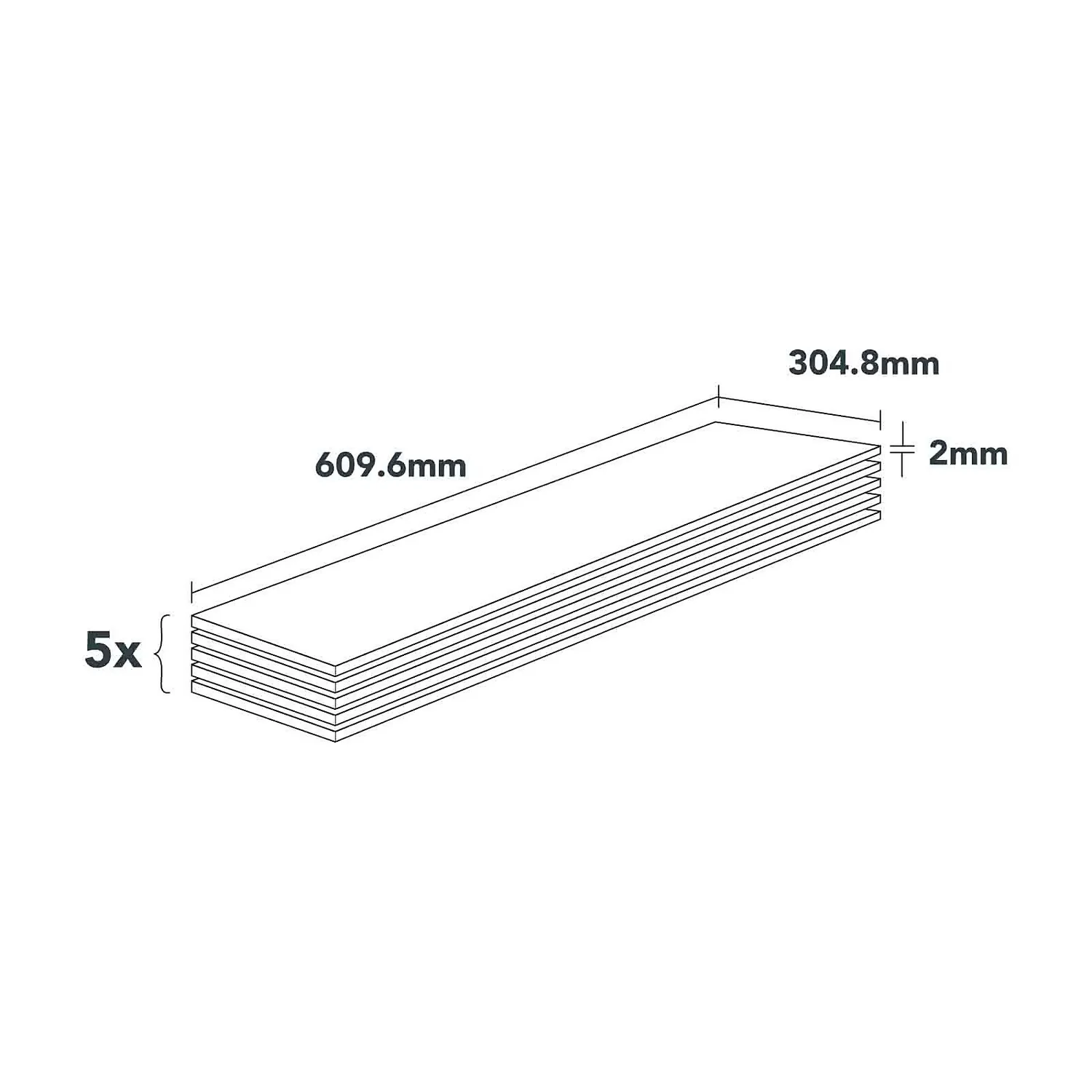 Plancs Slate Self-Adhesive Vinyl Floor Tile - 5pc Pack Covers 0.93sqm 4 Plancs Slate Self-Adhesive Vinyl Floor Tile - 5pc Pack Covers 0.93sqm - Image 4