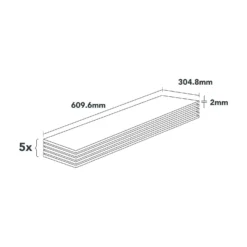 Plancs White Marble Self-Adhesive Vinyl Floor Tile - 5pc Pack Covers 0.93sqm -Cheap Deco Casa Store 12968592 1604946463385737