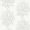 Elle Decoration Damask White Wallpaper