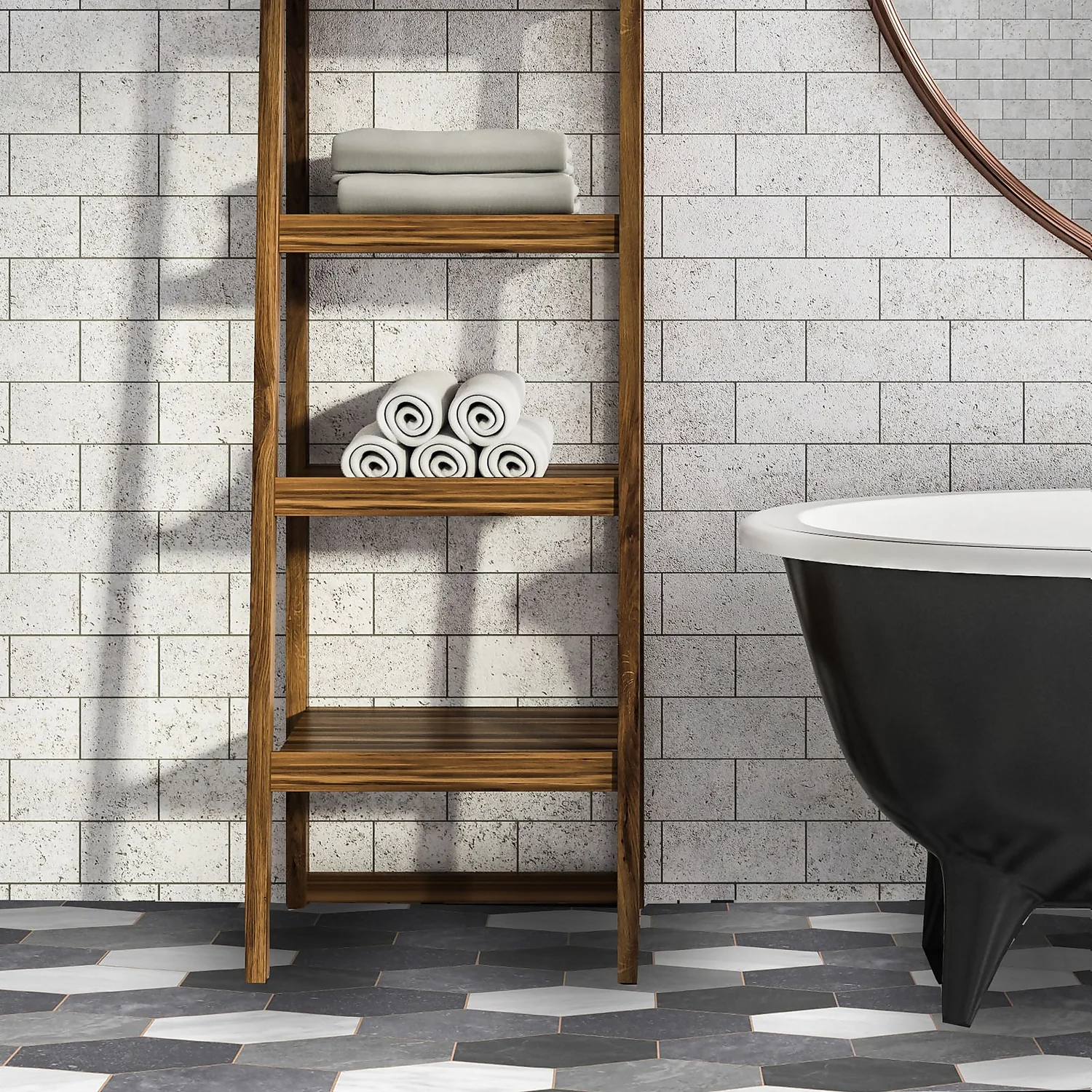 None Pembroke Hex Vinyl Sheet Flooring - 3x2m Roll 1 None Pembroke Hex Vinyl Sheet Flooring - 3x2m Roll