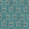 Organic Textures Peacock Turquoise Wallpaper