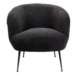Tori Boucle Tub Chair - Black -Cheap Deco Casa Store 13130400 2084919264914449