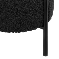 Tori Boucle Footstool - Black -Cheap Deco Casa Store 13130401 1694919264536410