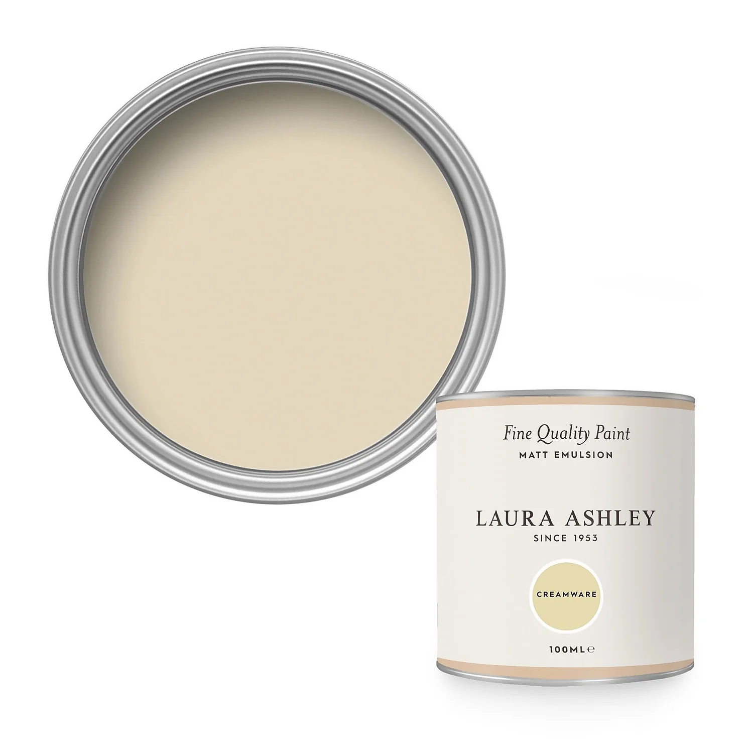 Laura Ashley Matt Emulsion Paint Creamware Tester 100ml 1 Laura Ashley Matt Emulsion Paint Creamware Tester 100ml