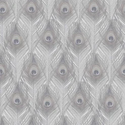 Organic Textures Peacock Grey Wallpaper Sample