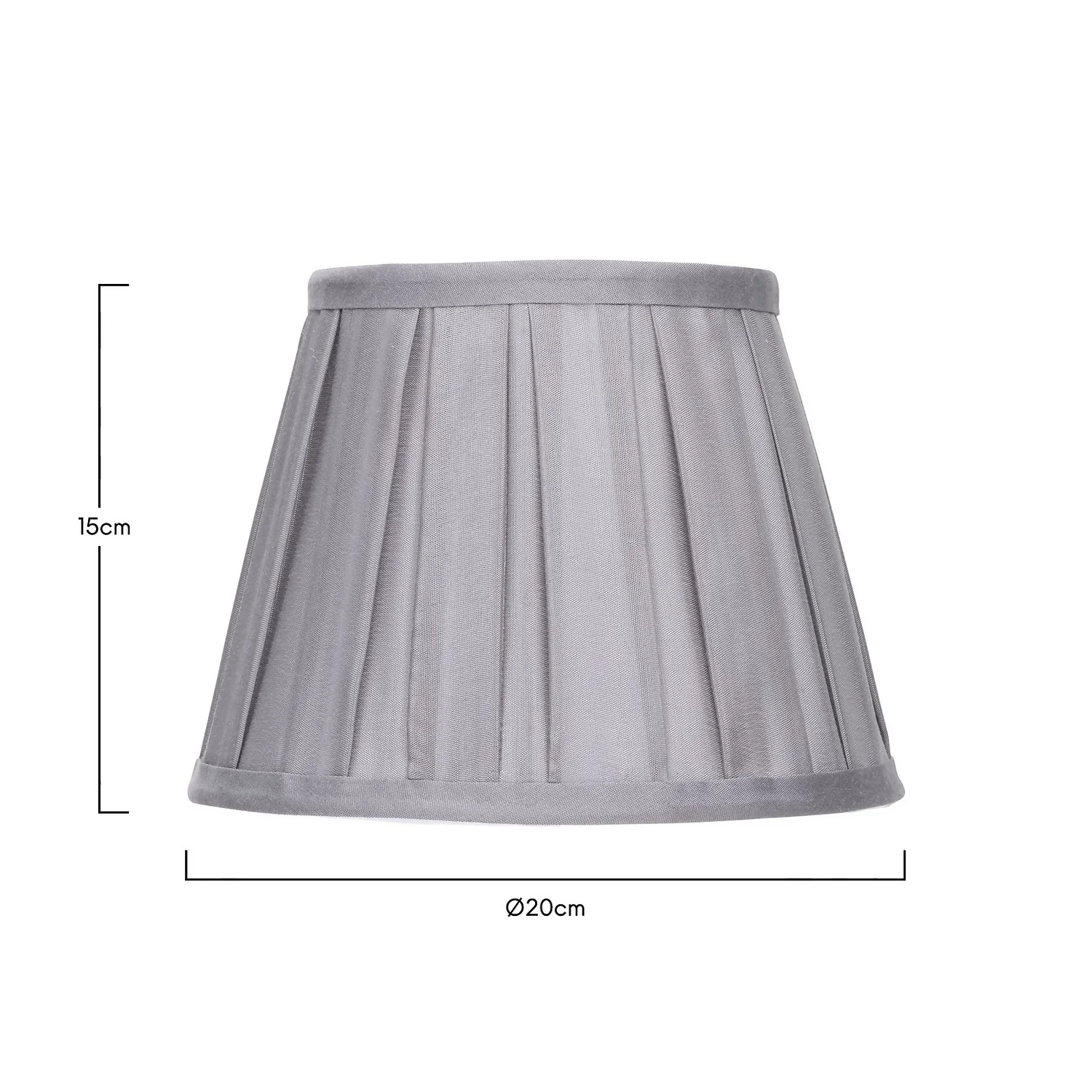 Raye Dove Pleated Taper Silk Shade - 20cm 5 Raye Dove Pleated Taper Silk Shade - 20cm - Image 5