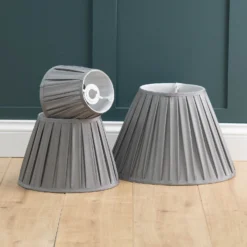 Raye Dove Pleated Taper Silk Shade - 20cm 13 Raye Dove Pleated Taper Silk Shade - 20cm -Cheap Deco Casa Store 13139384 6944944148065948