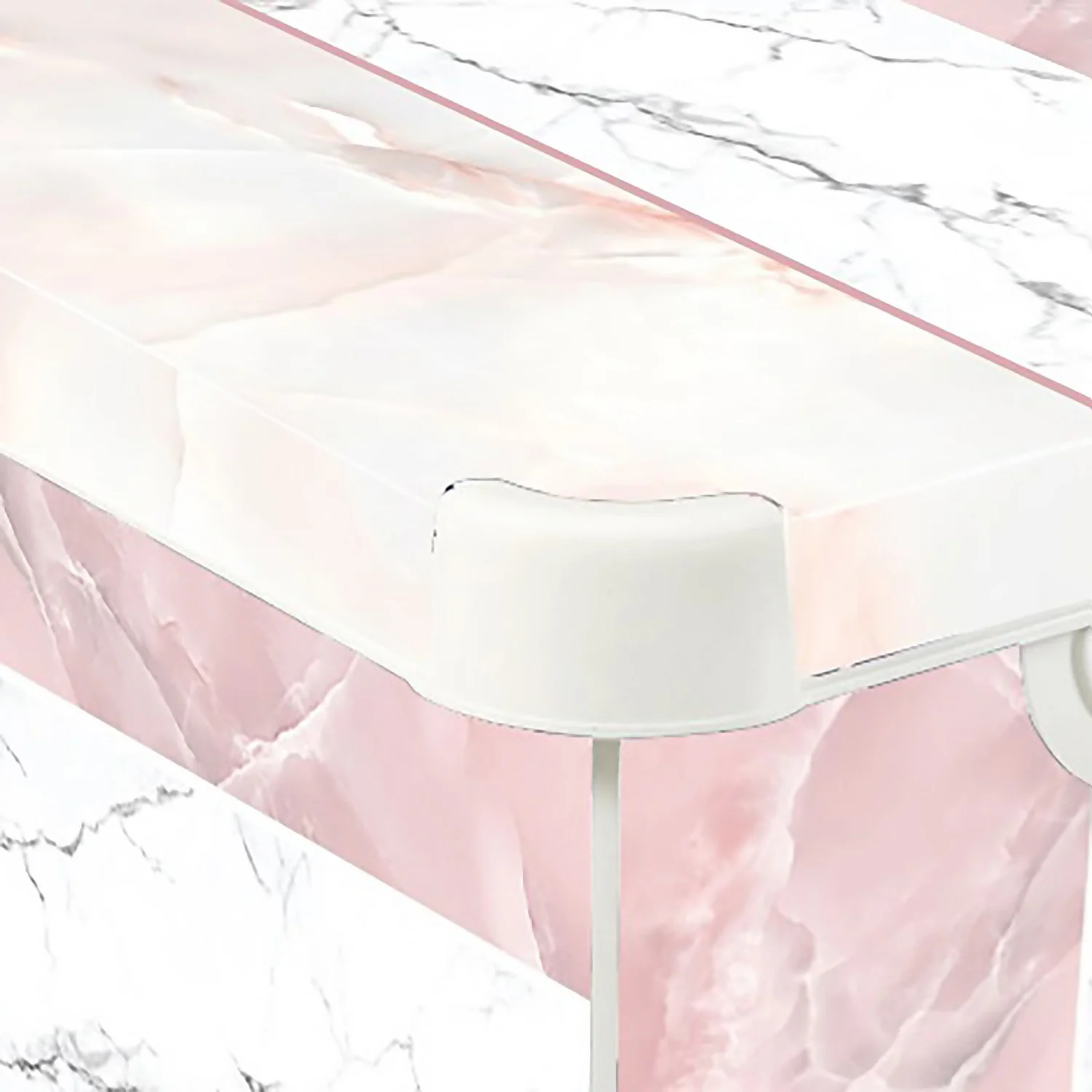 Curver Stockholm Mixed Marble Deco Storage Box - Pink & White 22L 3 Curver Stockholm Mixed Marble Deco Storage Box - Pink & White 22L - Image 3