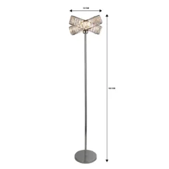 Dita 2 Band Chrome Floor Lamp -Cheap Deco Casa Store 13157967 1754936869512823