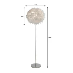 Hattie Feather Floor Lamp - White -Cheap Deco Casa Store 13157970 2124958397159393