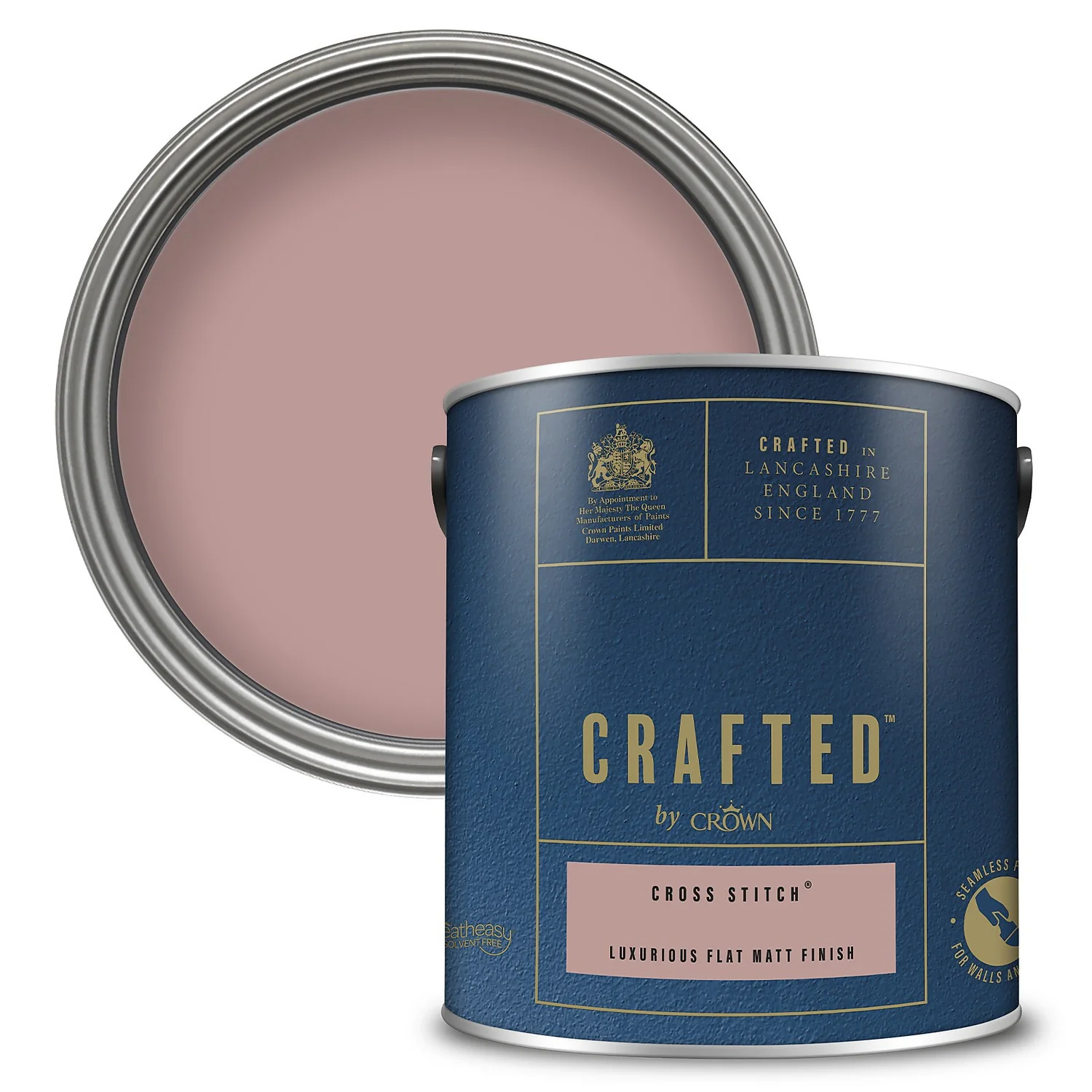 CRAFTED™ By Crown Flat Matt Interior Wall, Ceiling And Wood Paint Cross Stitch® - 2.5L 1 CRAFTED™ By Crown Flat Matt Interior Wall, Ceiling And Wood Paint Cross Stitch® - 2.5L