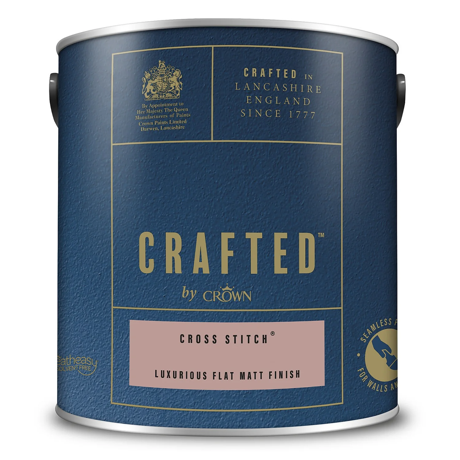 CRAFTED™ By Crown Flat Matt Interior Wall, Ceiling And Wood Paint Cross Stitch® - 2.5L 3 CRAFTED™ By Crown Flat Matt Interior Wall, Ceiling And Wood Paint Cross Stitch® - 2.5L - Image 3
