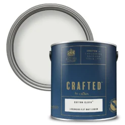 CRAFTED™ By Crown Flat Matt Interior Wall, Ceiling And Wood Paint Cotton Cloth® - 2.5L