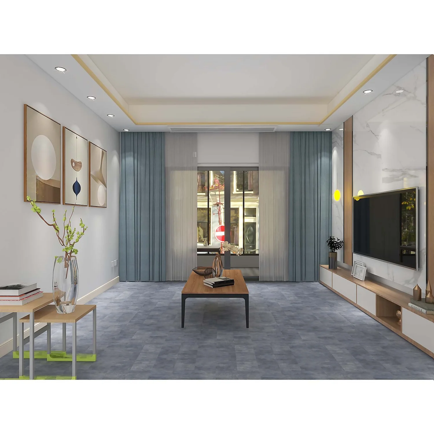 Rigid Core Luxury Vinyl Flooring - Concrete Tile 5 Rigid Core Luxury Vinyl Flooring - Concrete Tile - Image 5