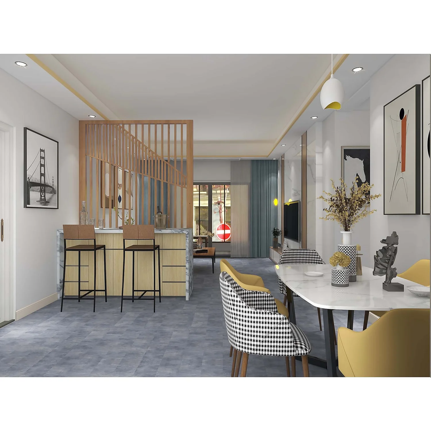 Rigid Core Luxury Vinyl Flooring - Concrete Tile 4 Rigid Core Luxury Vinyl Flooring - Concrete Tile - Image 4