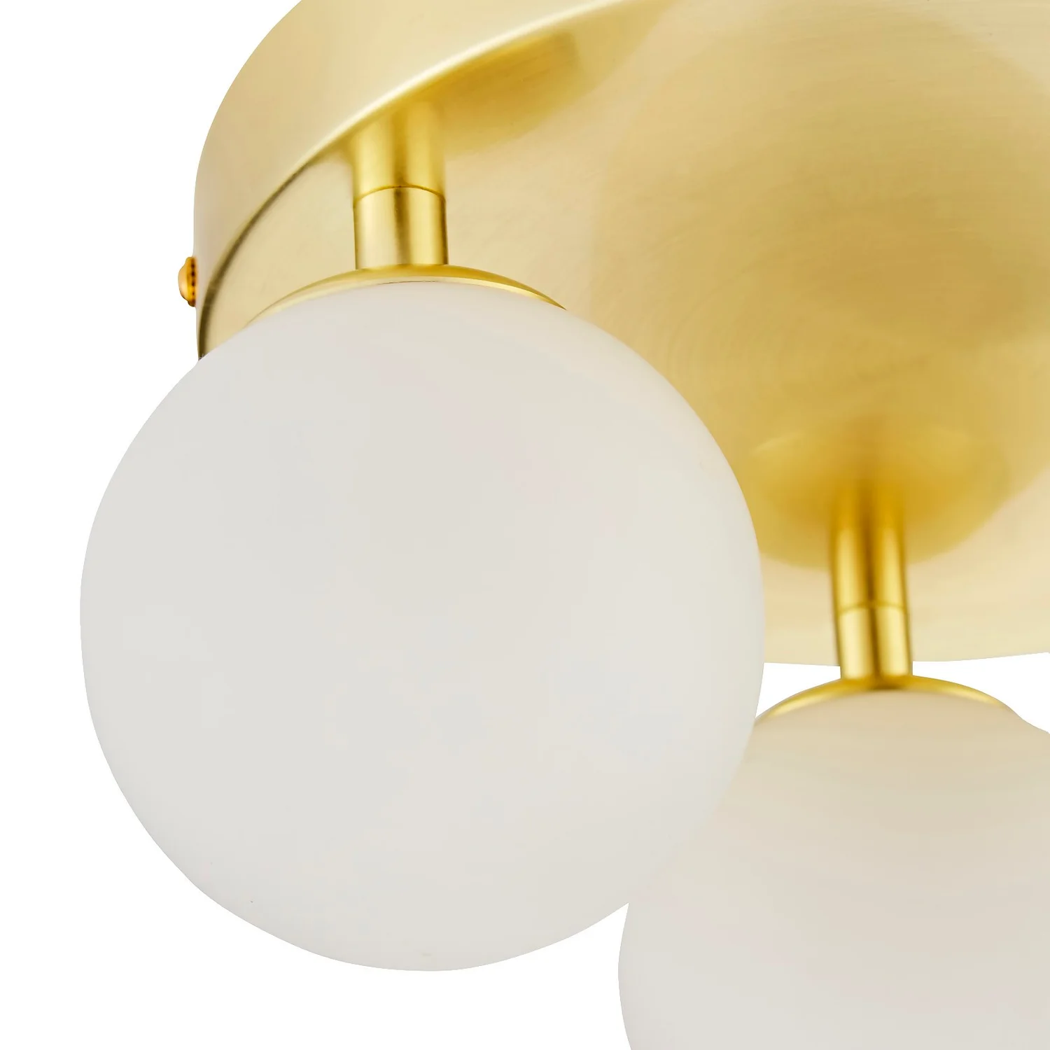 Orb 3 Light Flush Pendant - Brass & Opal 4 Orb 3 Light Flush Pendant - Brass & Opal - Image 4