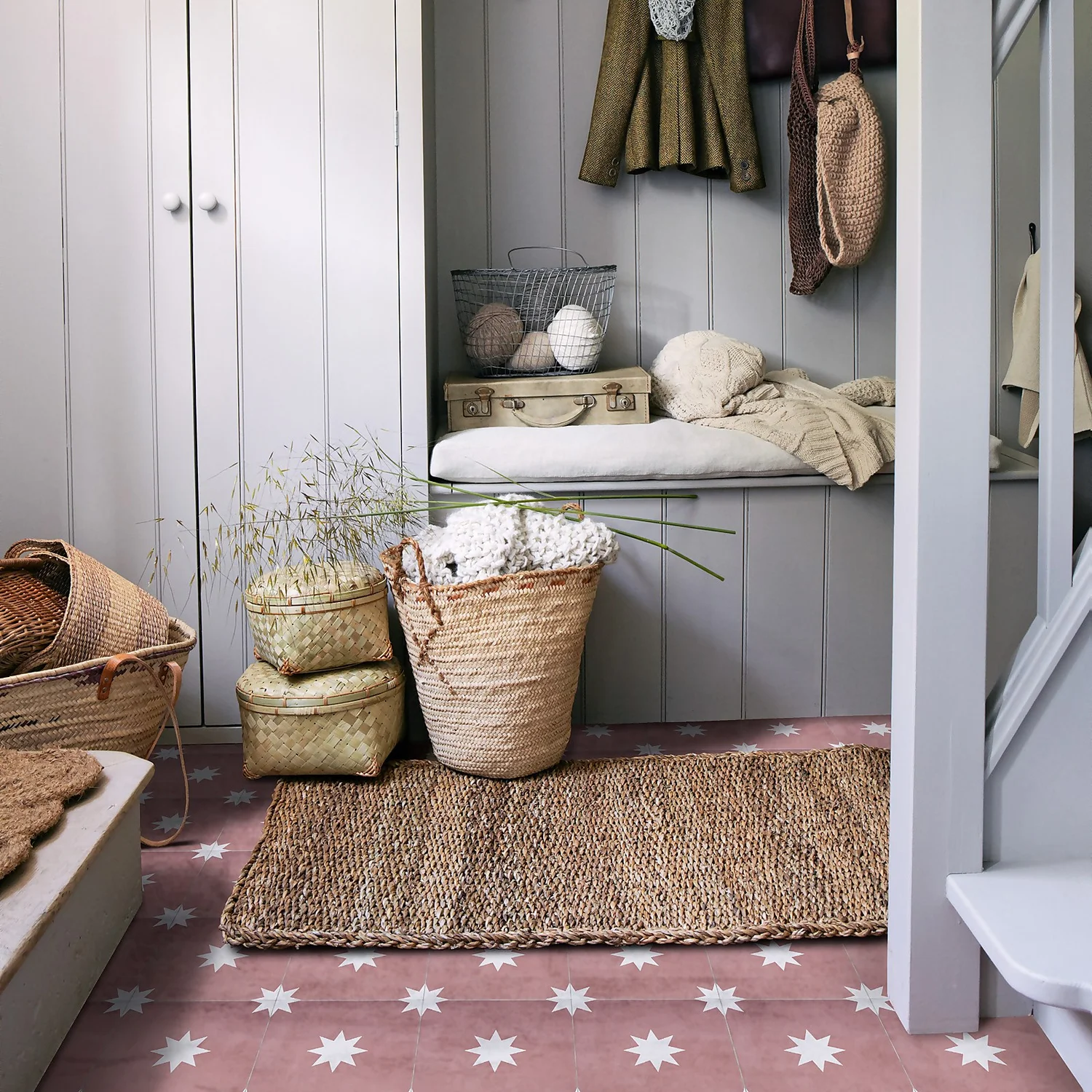 Country Living Starry Skies Peony Blush Porcelain Wall & Floor Tile 200 X 200mm - 0.52sqm Pack 5 Country Living Starry Skies Peony Blush Porcelain Wall & Floor Tile 200 X 200mm - 0.52sqm Pack - Image 5