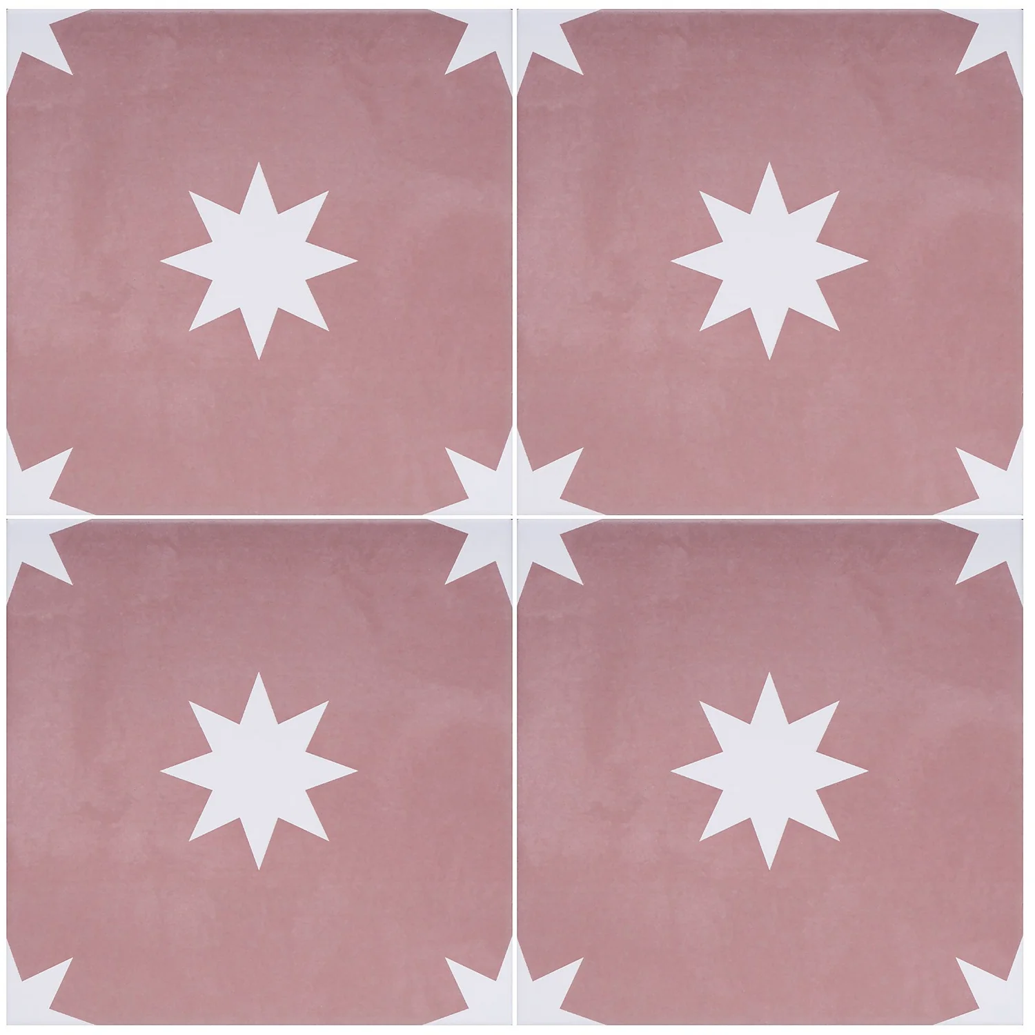 Country Living Starry Skies Peony Blush Porcelain Wall & Floor Tile 200 X 200mm - 0.52sqm Pack 3 Country Living Starry Skies Peony Blush Porcelain Wall & Floor Tile 200 X 200mm - 0.52sqm Pack - Image 3