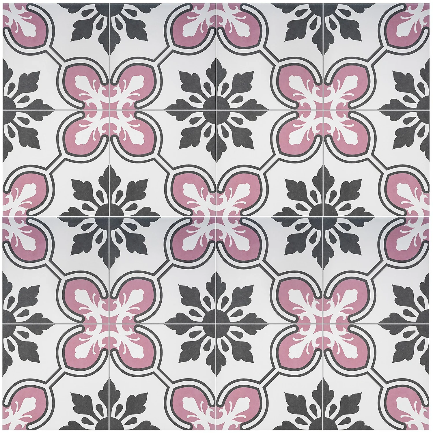 Fiore Blush / Grey Pre-scored Porcelain Wall & Floor Tile 450 X 450mm - 1.42sqm Pack 2 Fiore Blush / Grey Pre-scored Porcelain Wall & Floor Tile 450 X 450mm - 1.42sqm Pack - Image 2