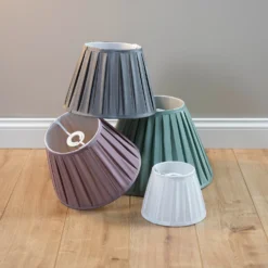 Raye Dove Pleated Taper Silk Shade - 40cm 13 Raye Dove Pleated Taper Silk Shade - 40cm -Cheap Deco Casa Store 13222466 1934946175909018