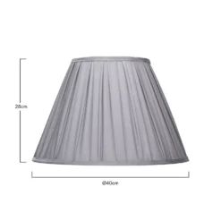 Raye Dove Pleated Taper Silk Shade - 40cm 12 Raye Dove Pleated Taper Silk Shade - 40cm -Cheap Deco Casa Store 13222466 2074946175871221