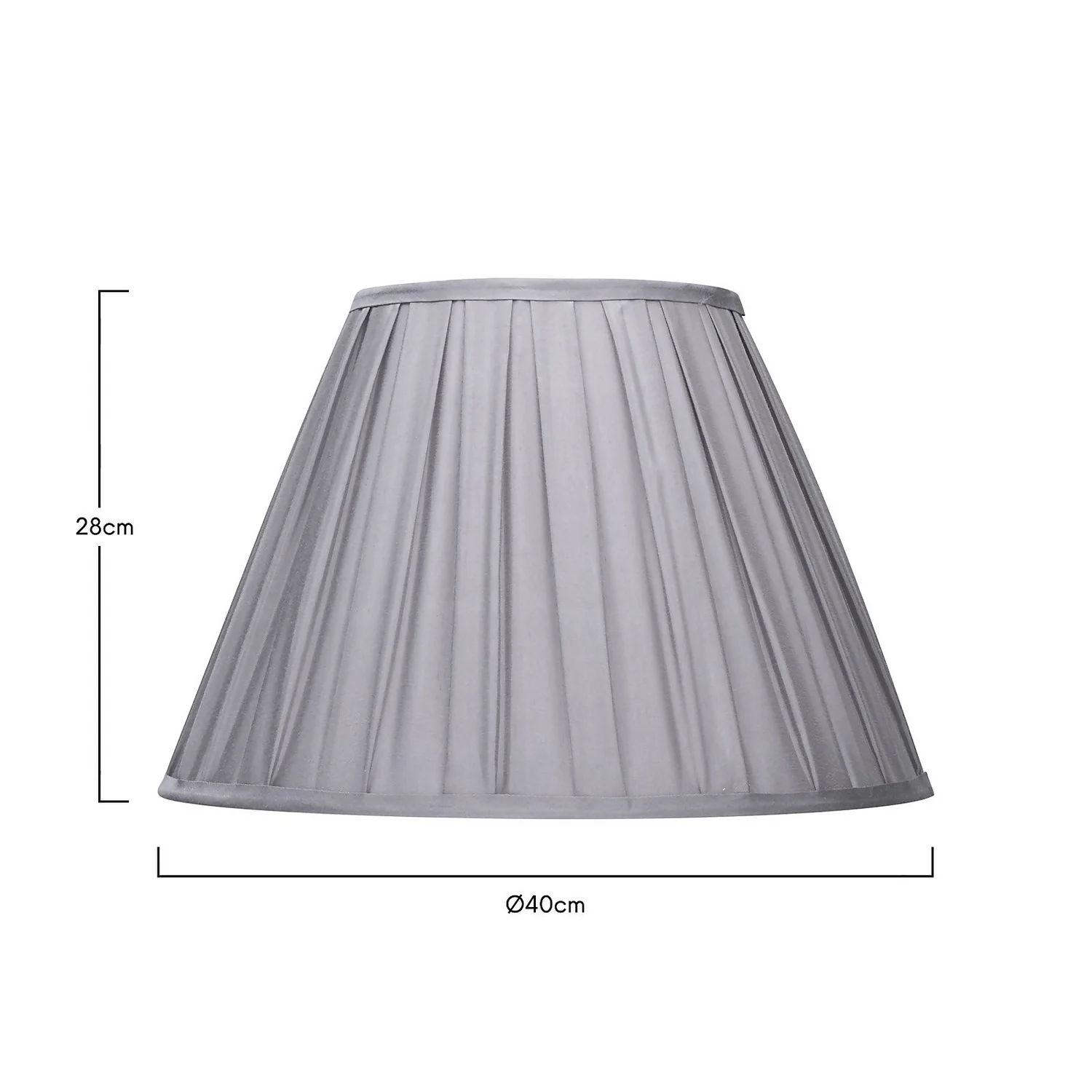Raye Dove Pleated Taper Silk Shade - 40cm 5 Raye Dove Pleated Taper Silk Shade - 40cm - Image 5