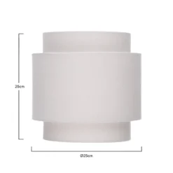 Finn Tier Drum Putty Linen Shade - 25cm 12 Finn Tier Drum Putty Linen Shade - 25cm -Cheap Deco Casa Store 13222467 1094901095965462
