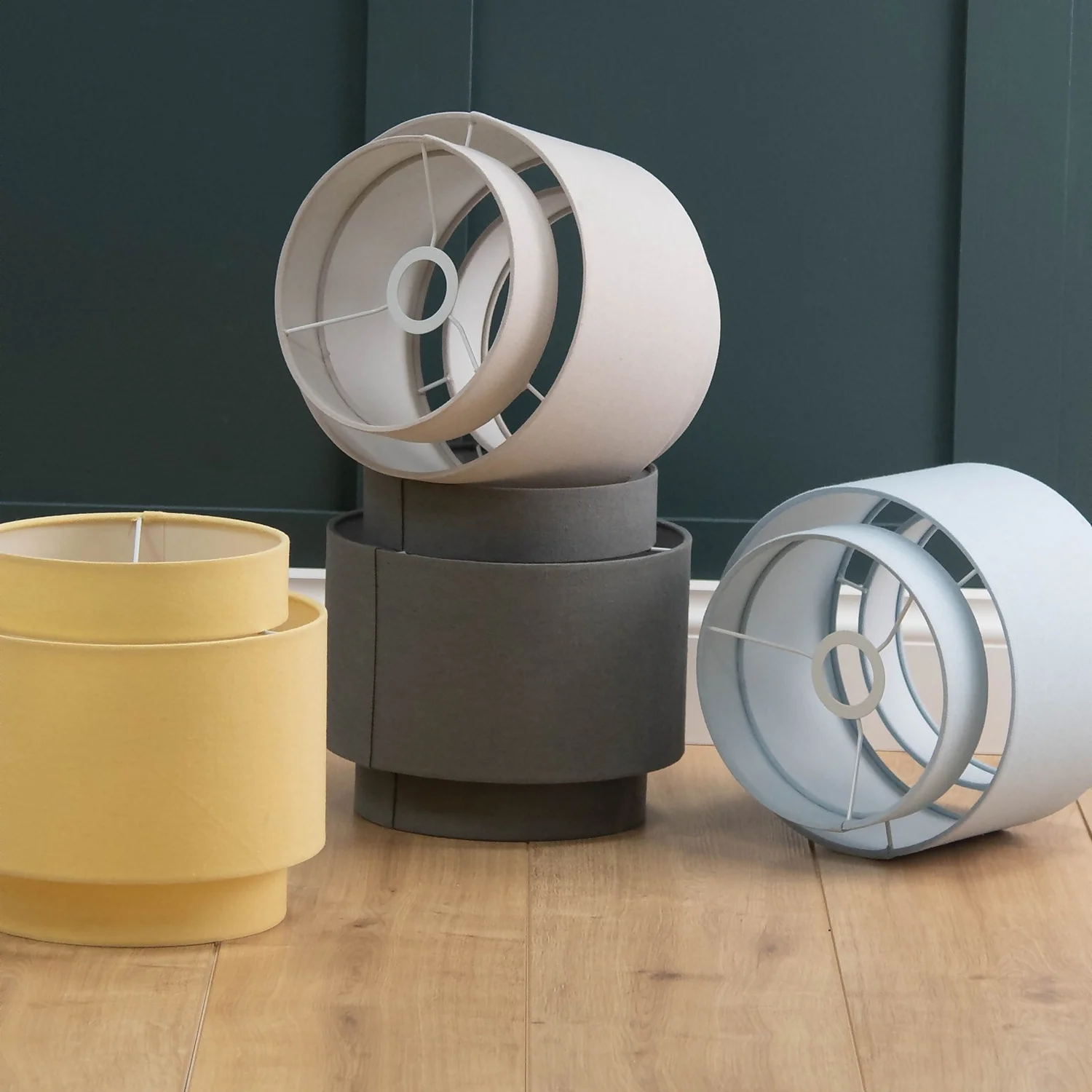 Finn Tier Drum Putty Linen Shade - 25cm 8 Finn Tier Drum Putty Linen Shade - 25cm - Image 8