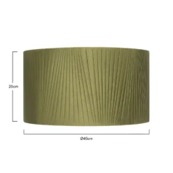 Raye Olive Drum Pleated Silk Shade - 45cm 12 Raye Olive Drum Pleated Silk Shade - 45cm -Cheap Deco Casa Store 13222472 1124901095726662