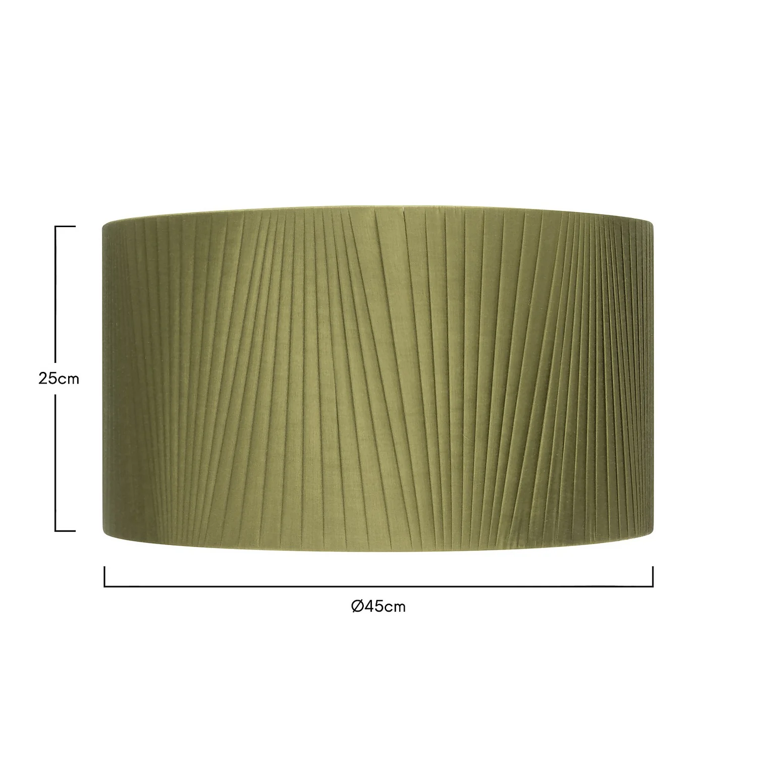 Raye Olive Drum Pleated Silk Shade - 45cm 5 Raye Olive Drum Pleated Silk Shade - 45cm - Image 5