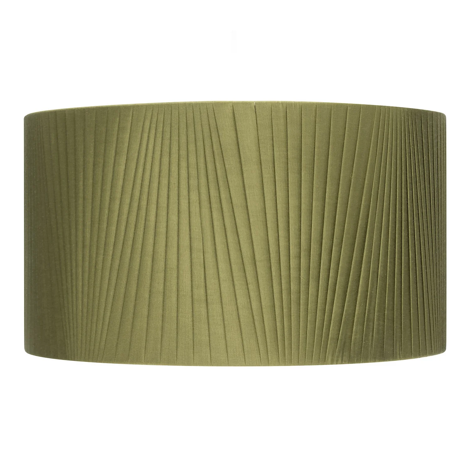 Raye Olive Drum Pleated Silk Shade - 45cm 2 Raye Olive Drum Pleated Silk Shade - 45cm - Image 2