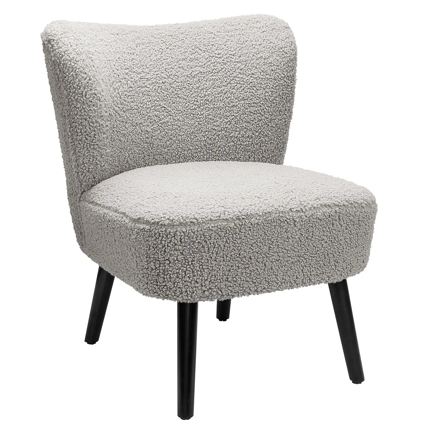 Sean Boucle Occasional Chair - Grey 1 Sean Boucle Occasional Chair - Grey