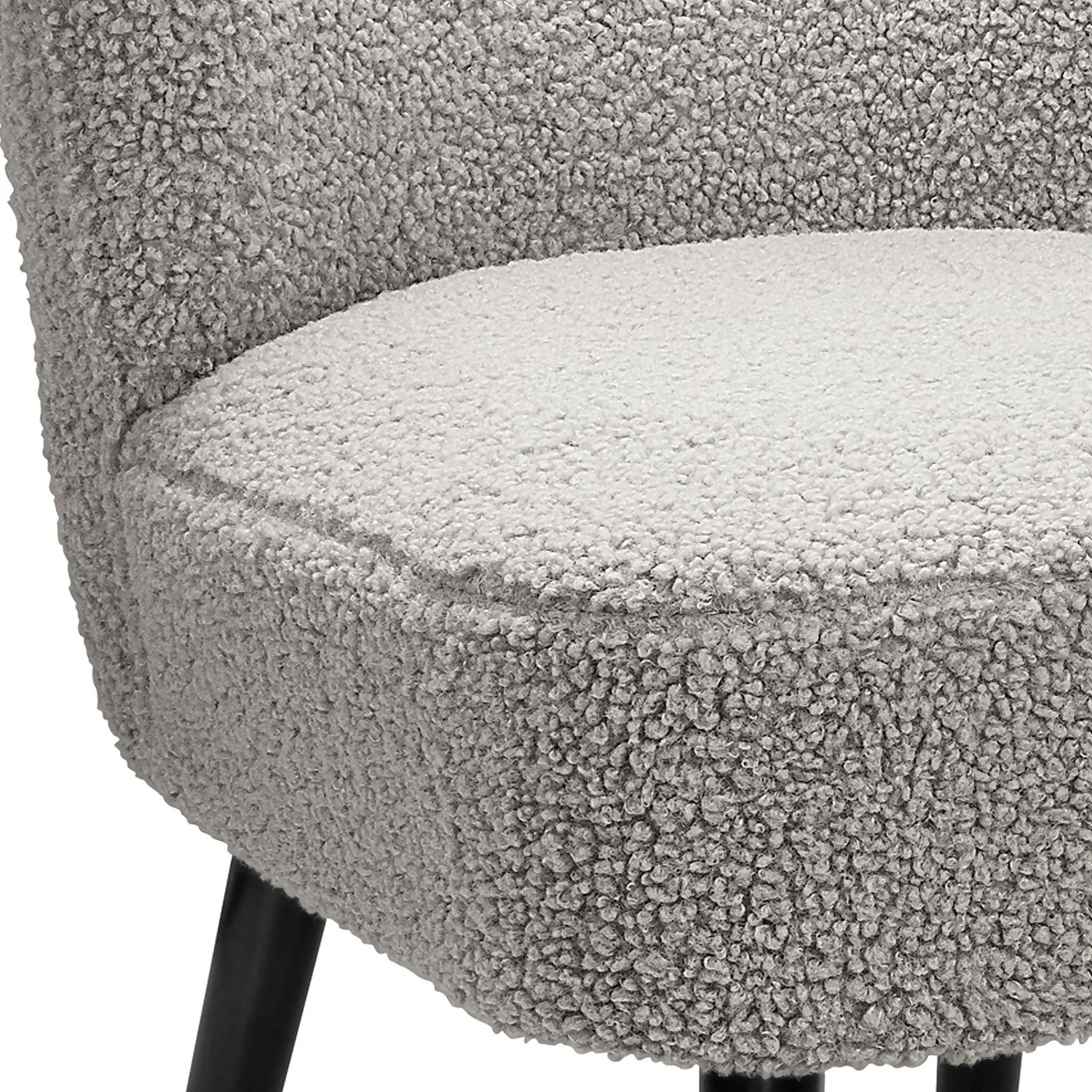 Sean Boucle Occasional Chair - Grey 6 Sean Boucle Occasional Chair - Grey - Image 6