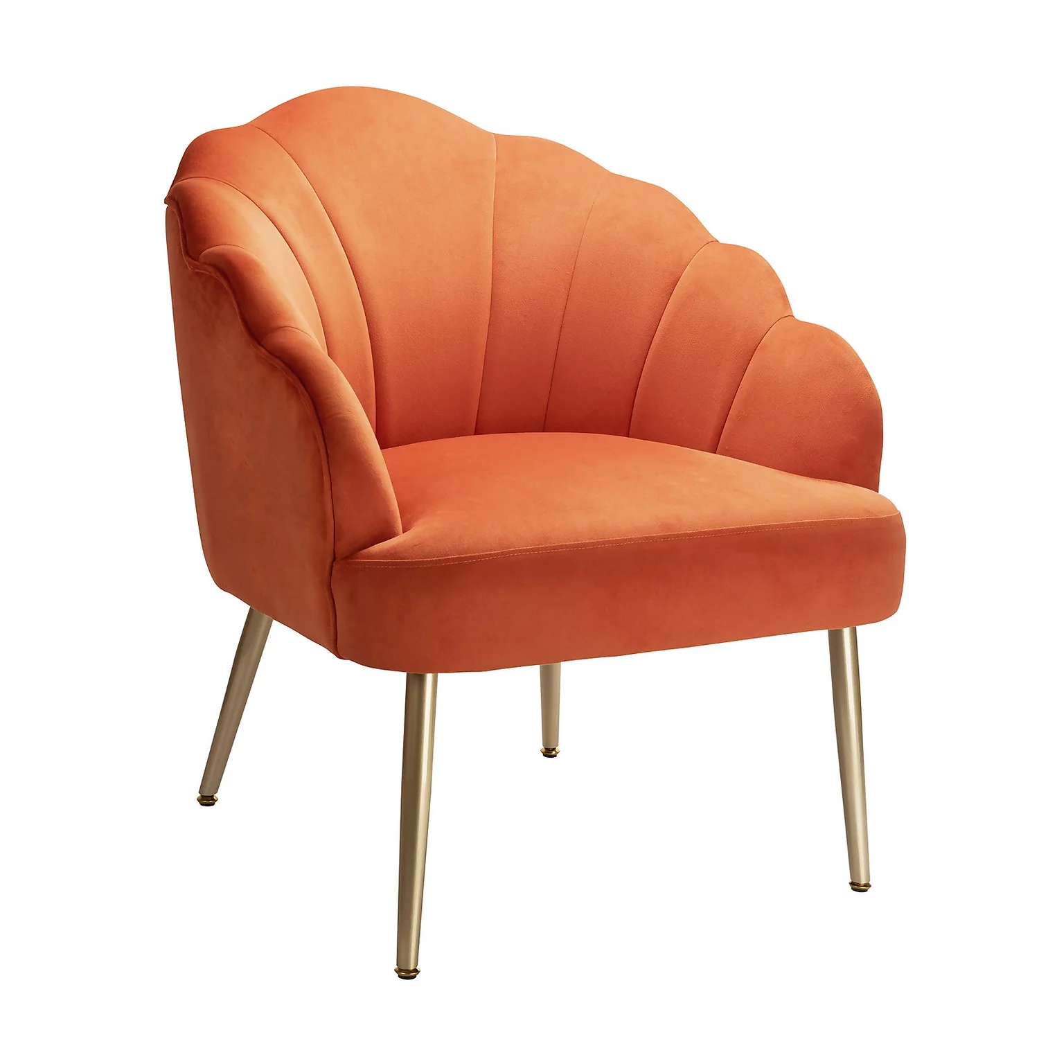 Sophia Scallop Occasional Chair - Burnt Orange 1 Sophia Scallop Occasional Chair - Burnt Orange