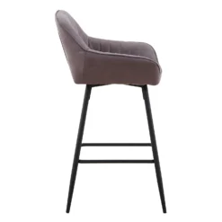 Archer Faux Leather Bar Stool - Elephant Grey -Cheap Deco Casa Store 13222774 1894931413686564