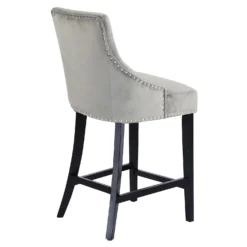 Annabelle Velvet Bar Stool - Grey 11 Annabelle Velvet Bar Stool - Grey -Cheap Deco Casa Store 13223761 2014927306609680