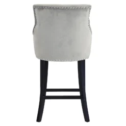 Annabelle Velvet Bar Stool - Grey 12 Annabelle Velvet Bar Stool - Grey -Cheap Deco Casa Store 13223761 5874927306625451